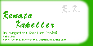 renato kapeller business card