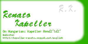 renato kapeller business card